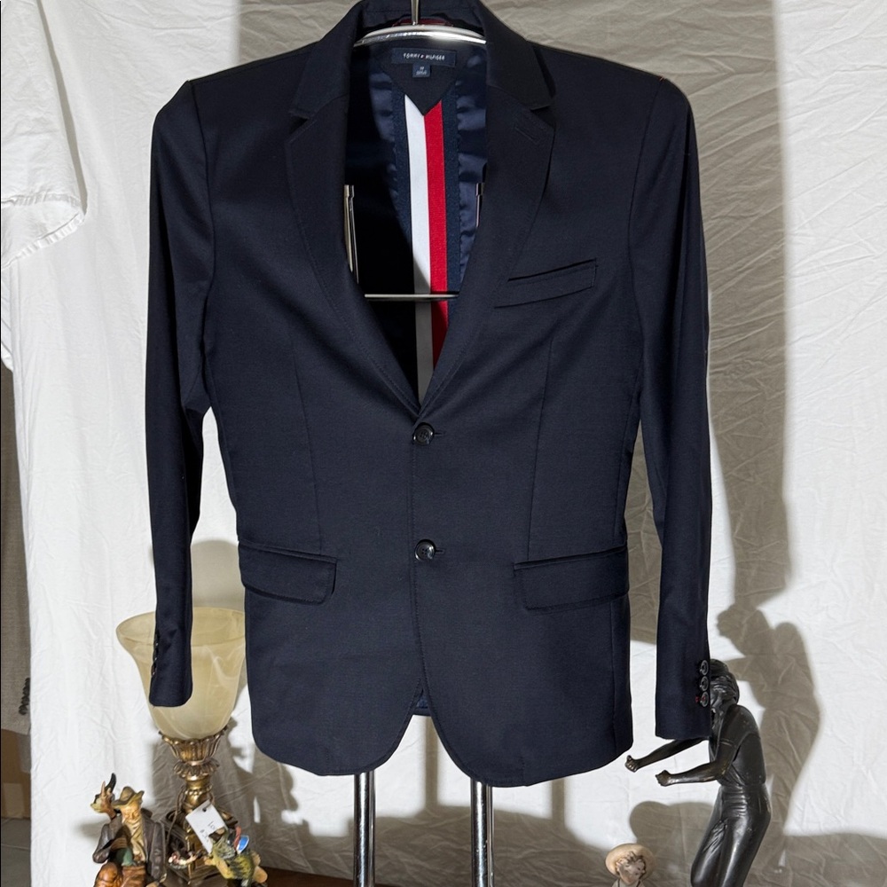 Tommy Hilfiger Navy Blazer with Tricolor Lining